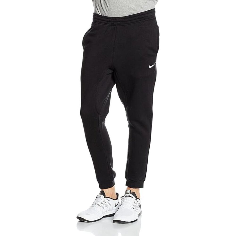 Nike Mens Club Fleece Tapered Pants Black/White Large - 716830-010